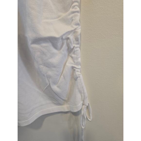 525 America White Side Ruched Dress Size Medium NWT - Picture 3 of 9